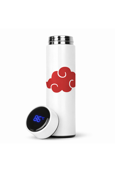 Nobbystar Naruto Shippuden Akatsuki Amblem Logolu Anime Temalı Dereceli Termos