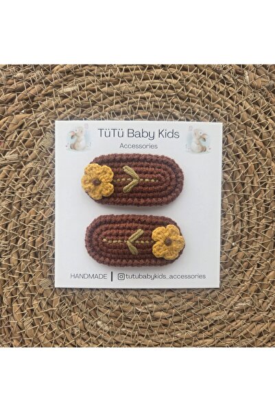 tütü baby Set of 2 Knitted Buckles, 5 cm Baby & Child & Adult Buckle Set, Hol...