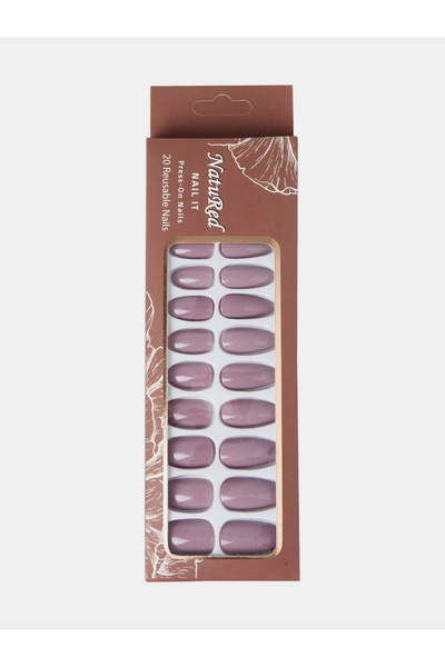 NatuRed Nail It Press-On Nails, Light Mauve