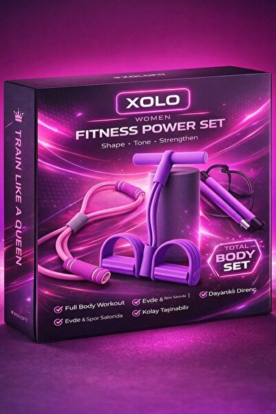 xolo Fitness Direnç Spor Güç Seti Portable Pilates Studio Body Trimmer 8 Şeki...