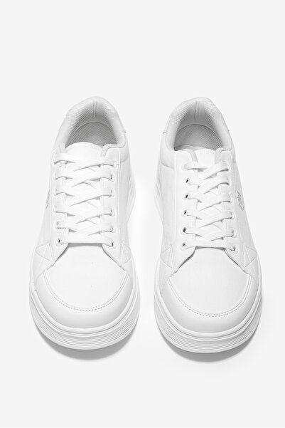 Tonny Black Men's White Comfortable Fit Faylon Sole Lace-Up Sports Shoes