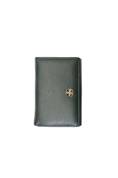 TORO NERO Women's wallet made of green genuine leather - Little detail