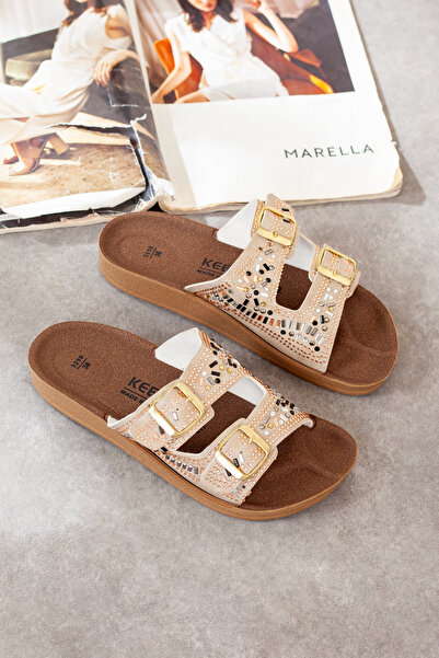 Melek Tuna Ayakkabı & Çanta Papuci casual cu talpă moale și cataramă dublă, p...