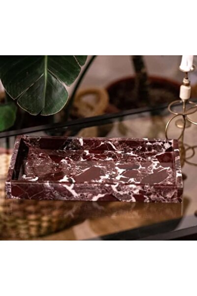 Generic Red Marble Tray size 33x17x3cm