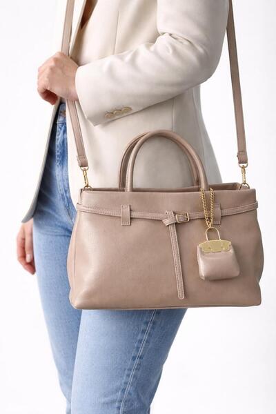 Suat Saraç Hand Shoulder Crossbody 3-Compartment Special Series Women's Bag