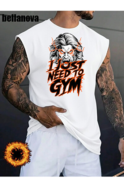 valeriae قميص رجالي أبيض مطبوع بقصة واسعة من القطن وياقة دائرية