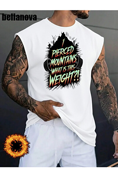 valeriae قميص رجالي أبيض مطبوع بقصة واسعة من القطن وياقة دائرية