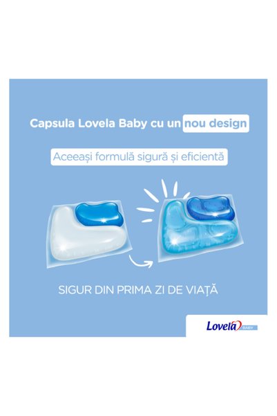 LOVELA Detergent capsule Baby, pentru rufe albe & colorate, 60 spalari