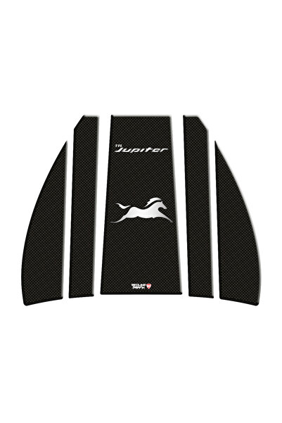 Redline Grafik TVS Jüpiter Karbon Uyumlu Carbon Design Tank Pad