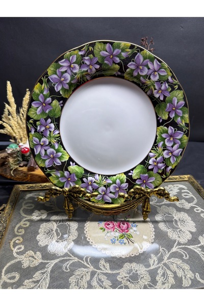 Royal Albert provincial flowers purple violet pasta tabak