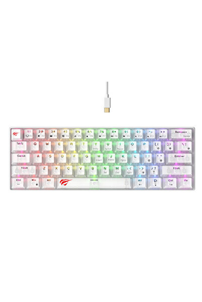 Havit KB903L 61-Key RGB Gaming Keyboard White