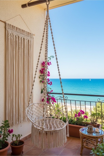 AslanButik Salıncak Hamak Makrome El Yapımı Burgu Halat 100 kg Kapasiteli