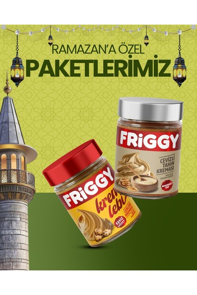FRİGGY 2'li Set Leblebi Kreması 320 gr + Cevizli Tahin Kreması 320gr Özel Ram...