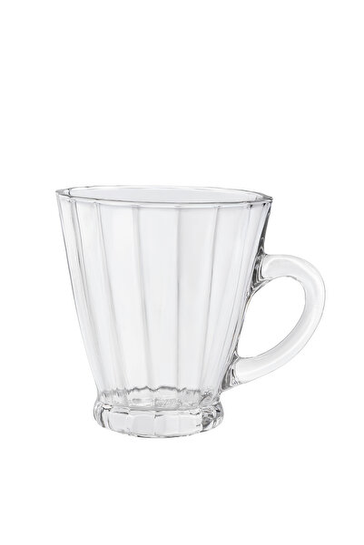 Glass In Love Cam Kupa Seti 180 ml 6'Lı – Dikey Yivli Desen Cam Bardak Seti -...