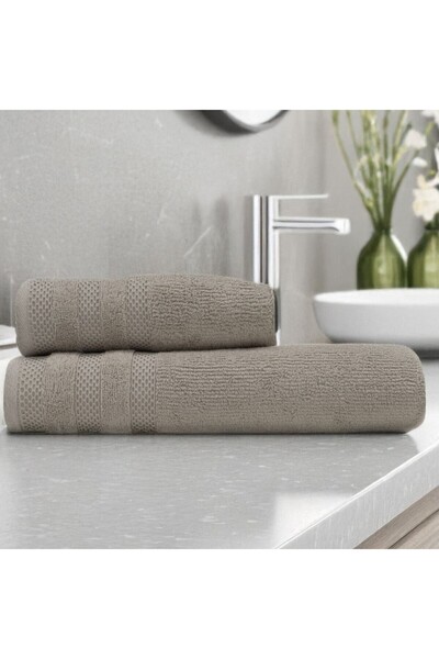 Lenjerii Deosebite Set of 2 100% Cotton bath towels in gift box, terry 500 GS...