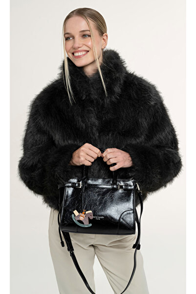 Pierre Cardin Black Zipper Closure Adjustable Detachable Strap Women's Should...