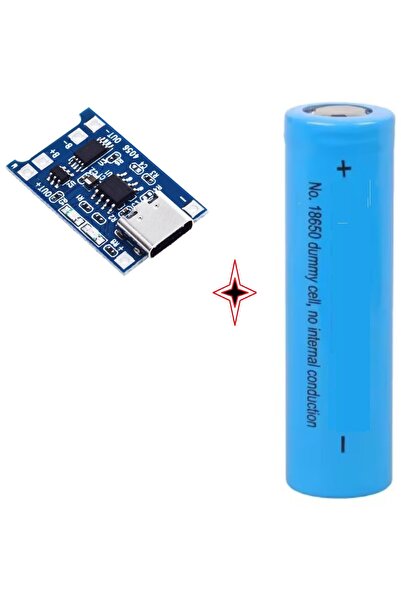 Depolife 3,7v 18650 1500mah Li-on Pil ve BMS Pil Şarj Devresi TP4056 TYPE-C P...