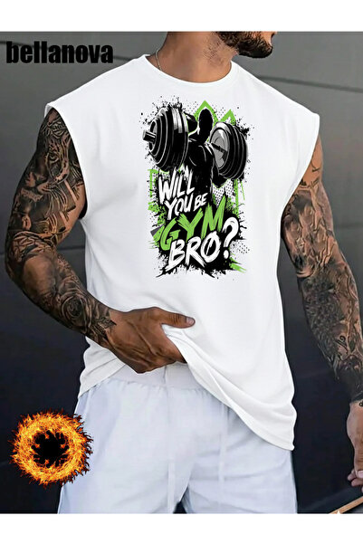 valeriae قميص رجالي أبيض مطبوع بقصة واسعة من القطن وياقة دائرية