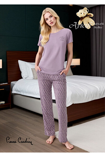 Pierre Cardin Women's Short Sleeve Printed Pajama Set - Modal & Cotton Comfor...