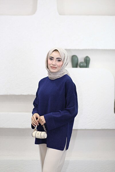 MY CİTY YASEMEN KADIN SİMLİ KOLLARI BOL ŞERİTLİ MERSERİZE TUNİK