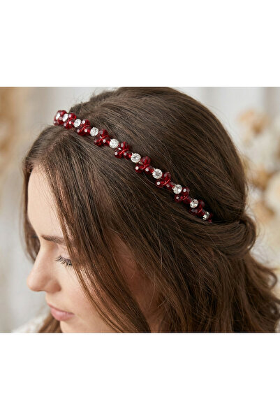 gelinmz تاج العروس المزين باللؤلؤ والكريستال مع عصابة رأس