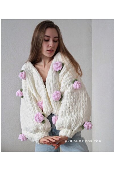 örgü Hüma Natural El Örgüsü Chunky Pinterest Puffy Hırka