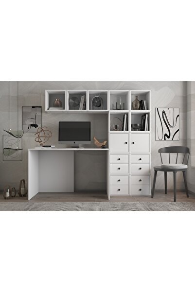 nettrends.net the new trend of shopping Duvar Raflı ve 8 Çekmeceli Modern Bil...