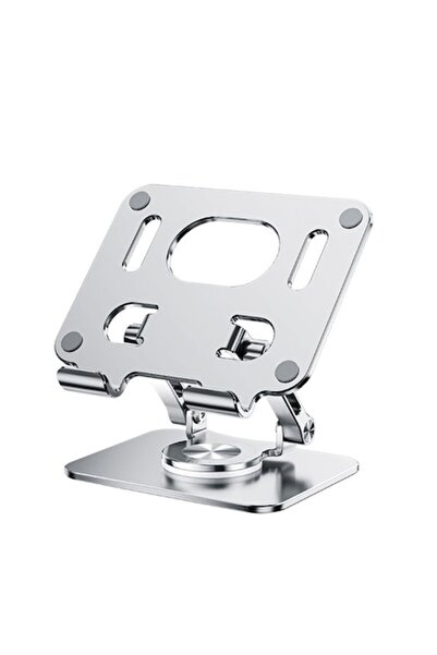 OEM Adjustable Rotating Tablet Stand, Universal, Aluminum, Silver