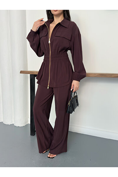 Ekim Store Waist-Fitting 100% Modal Zipper Suit