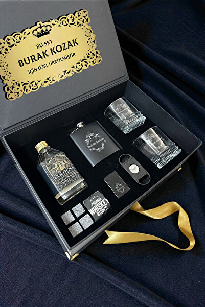 hediyemen Lüks Premium Viski Bardağı Seti – Kişisel İsim Baskılı