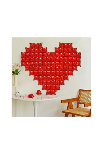 Flippy Μπαλόνι Foil, Flippy, με σχέδιο καρδιάς, 120 x 135 εκ., Κόκκινο