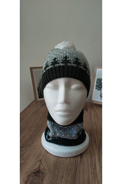 Canbutik Beret Neck Collar Suit Green