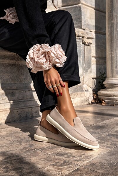 Giydim Gidiyor Monako Soft Süet Loafer Bej