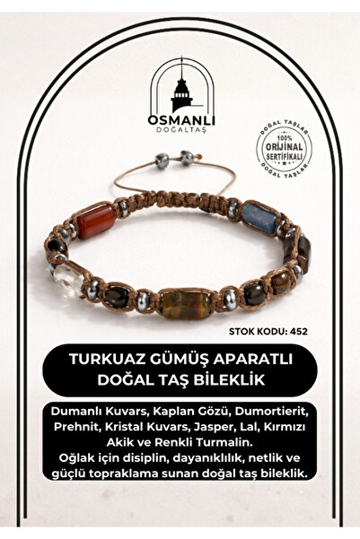 OSMANLI DOĞAL TAŞ Certified Capricorn Zodiac Natural Stone Macrame Bracelet O...