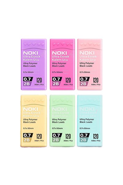 Noki Ultra Esnek 60 mm Kalem Ucu 0.7 120 li Pastel (7216P-07) 1 Tüp