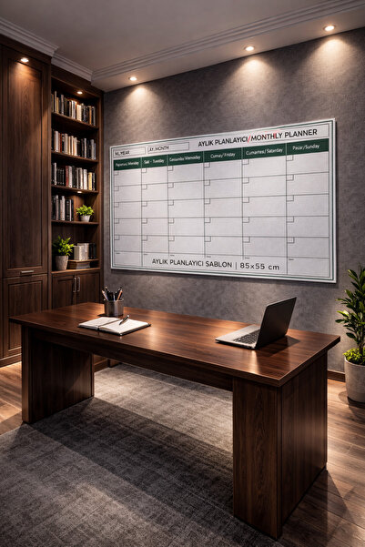 KUSTAR قالب مخطط شهري - مخطط حائط قابل للكتابة والمسح بتقنية الالتصاق الثابت ...