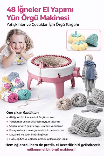 ATLT ATLANTİS EL YAPIMI YÜN ÖRGÜ MAKİNESİ ÖRGÜ KİTİ YETİŞKİNLER VE ÇOCUKLAR İ...