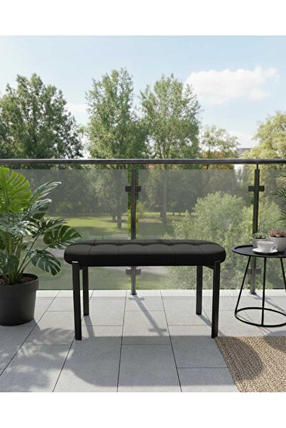 ÖZCAN METAL 90 cm Metal Ayaklı Puf Bench Antre Salon Mutfak Yatak Odası Balko...