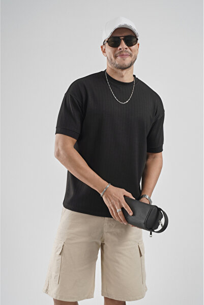 king brich Tricou bărbătesc cu guler rotund, cu dungi, croială normală