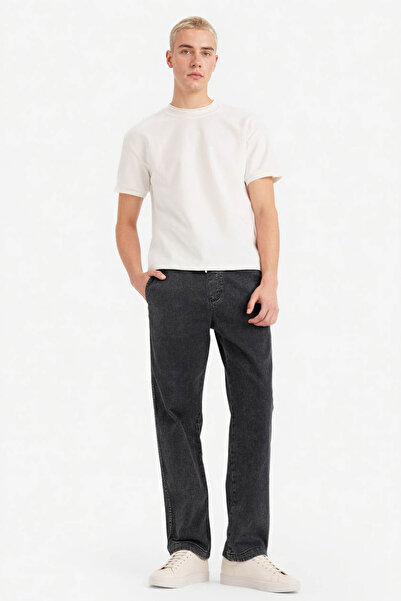 DeFacto Pantaloni din denim cu textură moale și croială largă G9237AX26SP