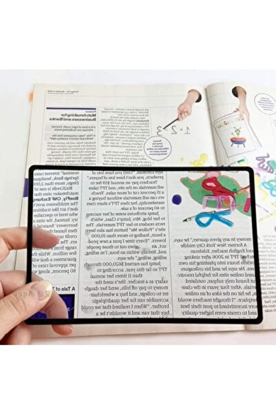 markentegra 3x Büyütme Okuma Büyüteci, 180x120 mm, Kitap ve Haritalar için Ideal