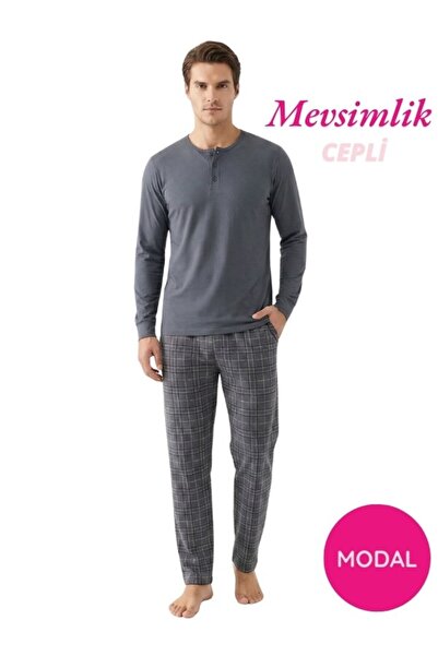 bie's Men's Modal 3-Button Plaid Pattern Cotton Lycra Seasonal Cuffed Long Sl...