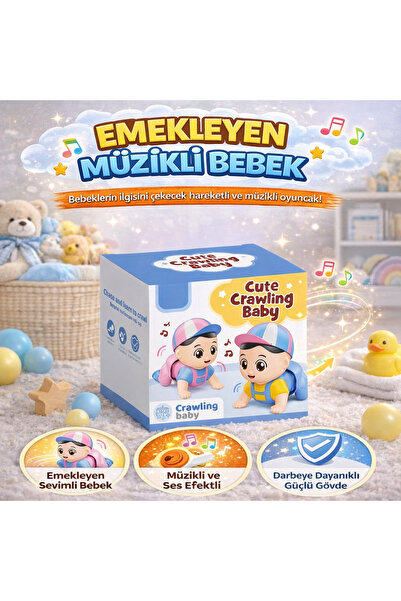 NUNU Hareketli Müzikli Zeka Geliştirici Bebek Oyuncağı|Emekleyen Bebek Oyunca...