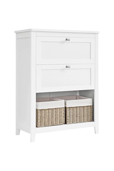 SERSIMO Dulap de baie VASAGLE cu 2 sertare, 2 coșuri și raft, separatoare reg...