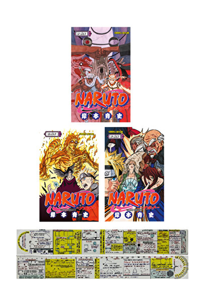 Gerekli Şeyler Yayıncılık Naruto 57-58-59. Ciltler Manga Seti + Özel Cetvel