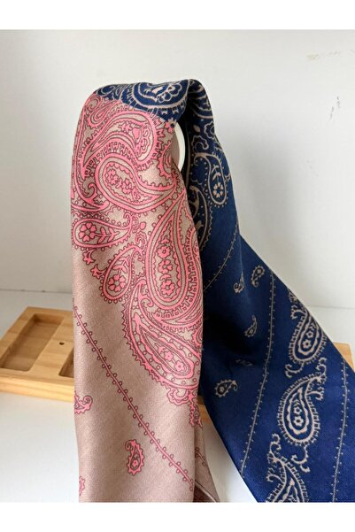 VOBEEYKU Ethnic Patterned Double Color Scarf