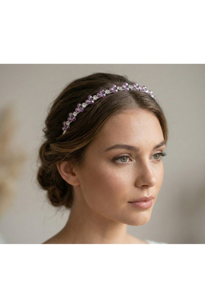 gelinmz Pearl and Crystal Stone Bridal Crown Hairband