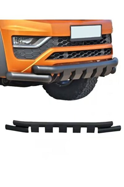Genel Markalar Nissan Navara Uyumlu Shark Ön Koruma Barı Mat Siyah Demir Tamp...