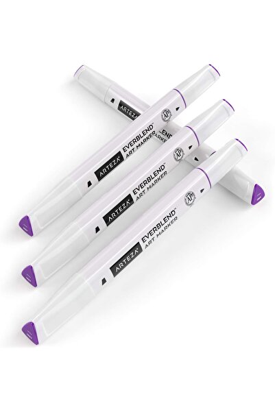 OEM Set Markere ARTEZA EverBlend - 4 buc, Vârf Dublu, Alcool - Violet, Non-To...