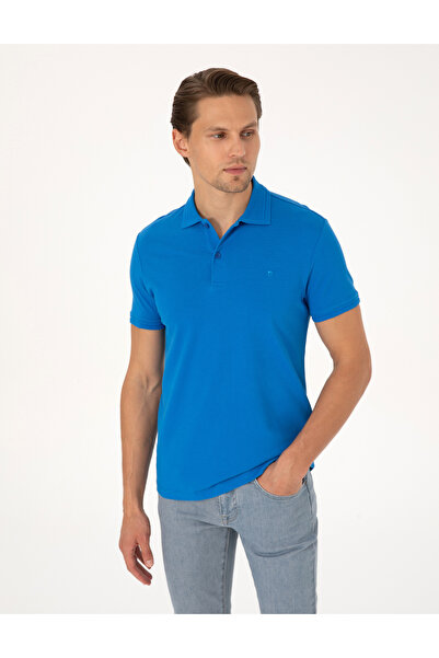 Pierre Cardin μπλε κοβαλτίου εφαρμοστό Βασικό T-shirt 50325323-VR045